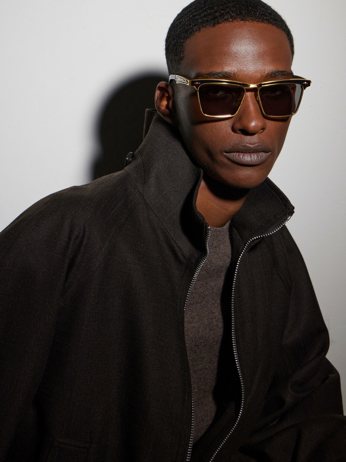 Jacques Marie Mage - Miles City Squared-Frame Gold-Tone Sunglasses