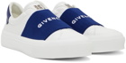 Givenchy White & Blue City Sport Low-Top Sneakers