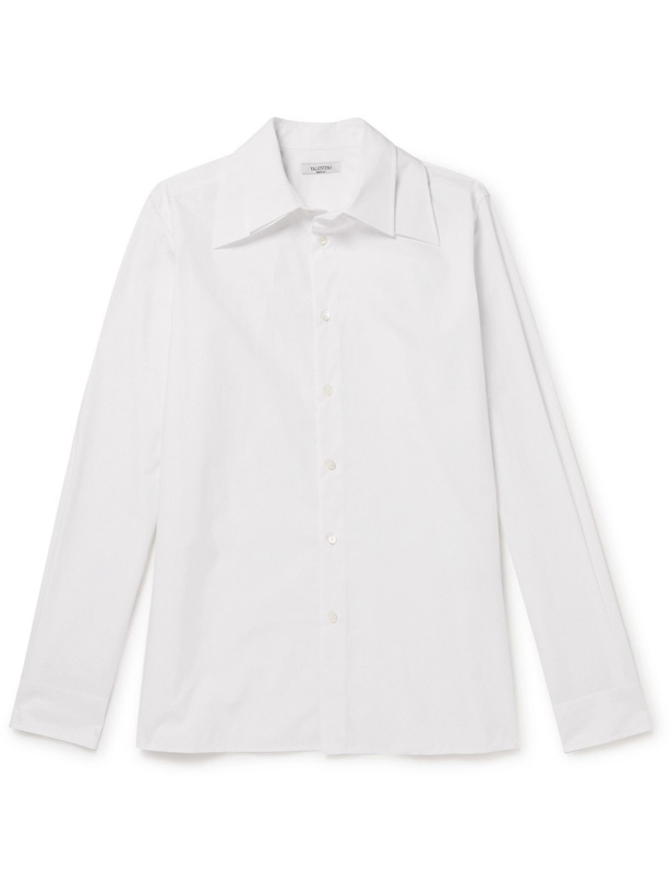 Photo: Valentino - Cotton-Poplin Shirt - White