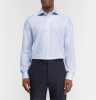 Canali - Light-Blue Striped Cotton-Poplin Shirt - Blue