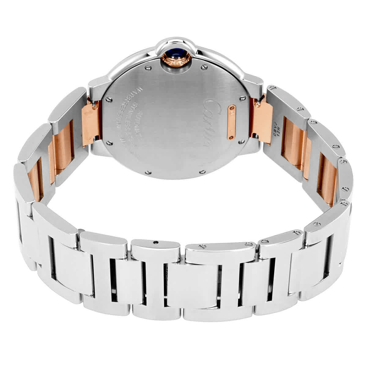 Cartier Ballon Bleu Automatic Silver Diamond Dial Steel and 18K Pink Gold Ladies Watch W3BB0007