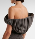 Magda Butrym Asymmetric one-shoulder ruched bustier dress