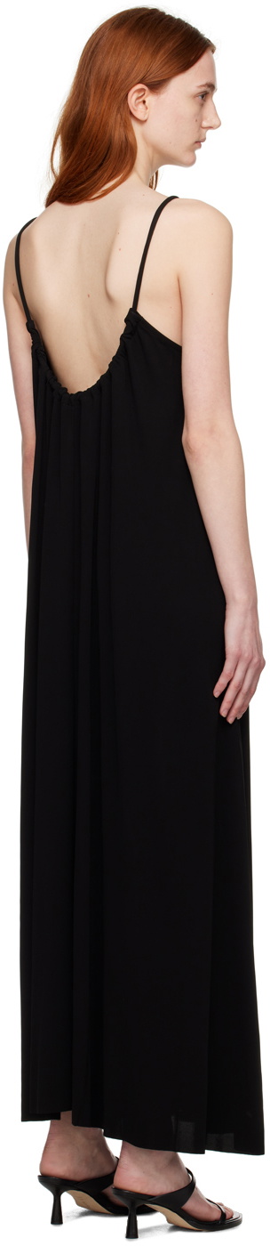 House of Dagmar Black Drawstring Midi Dress