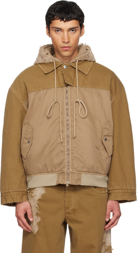 Photo: Song for the Mute Khaki TKL Edition Faded Denim Jacket