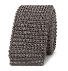 Lanvin - 5cm Knitted Silk Tie - Men - Gray