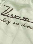 Visvim - Reversible Embroidered Silk-Satin and Cotton Bomber Jacket - Green