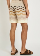 Sandbanks Striped Cotton Shorts Beige