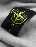 Stone Island - Logo-Appliquéd Cotton-Jersey Hoodie - Gray