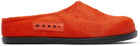 Marni Kids Orange Fussbett Slippers