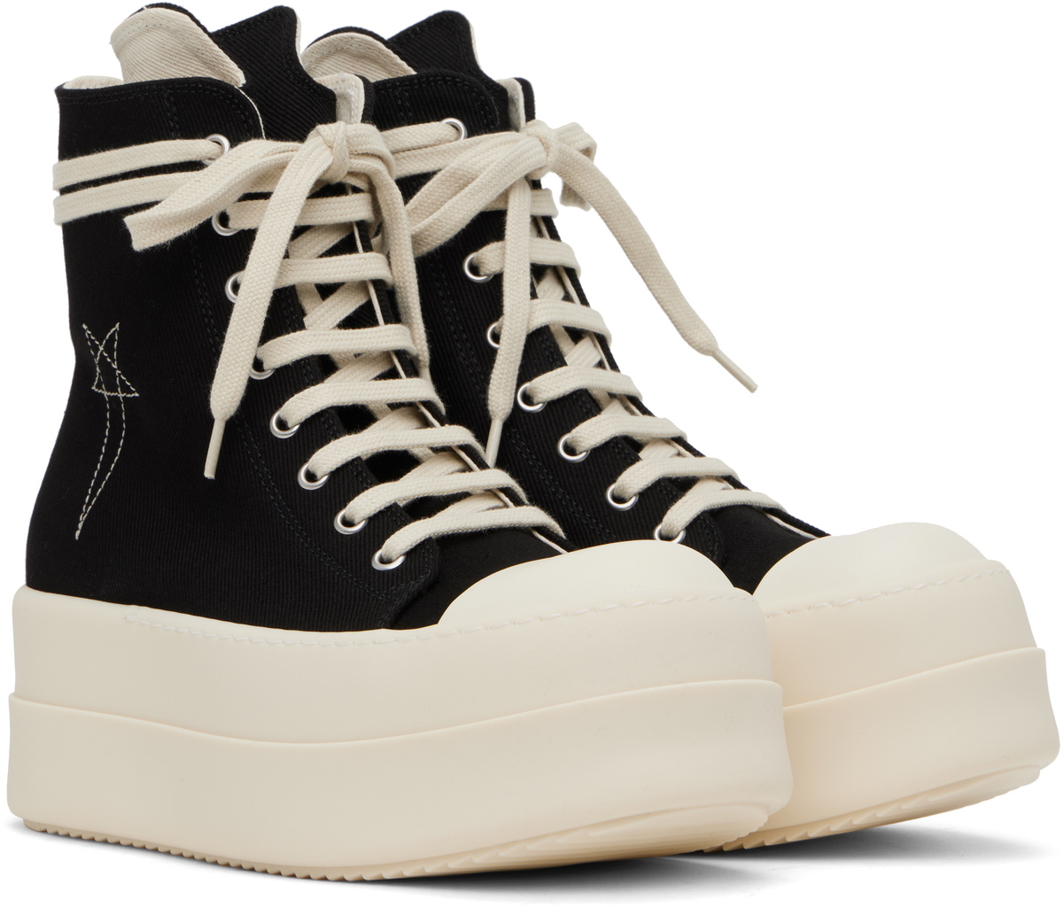 Rick Owens DRKSHDW Black Hollywood Double Bumper Sneakers Rick 