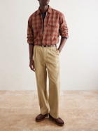 FrizmWORKS - Checked Cotton Shirt - Orange