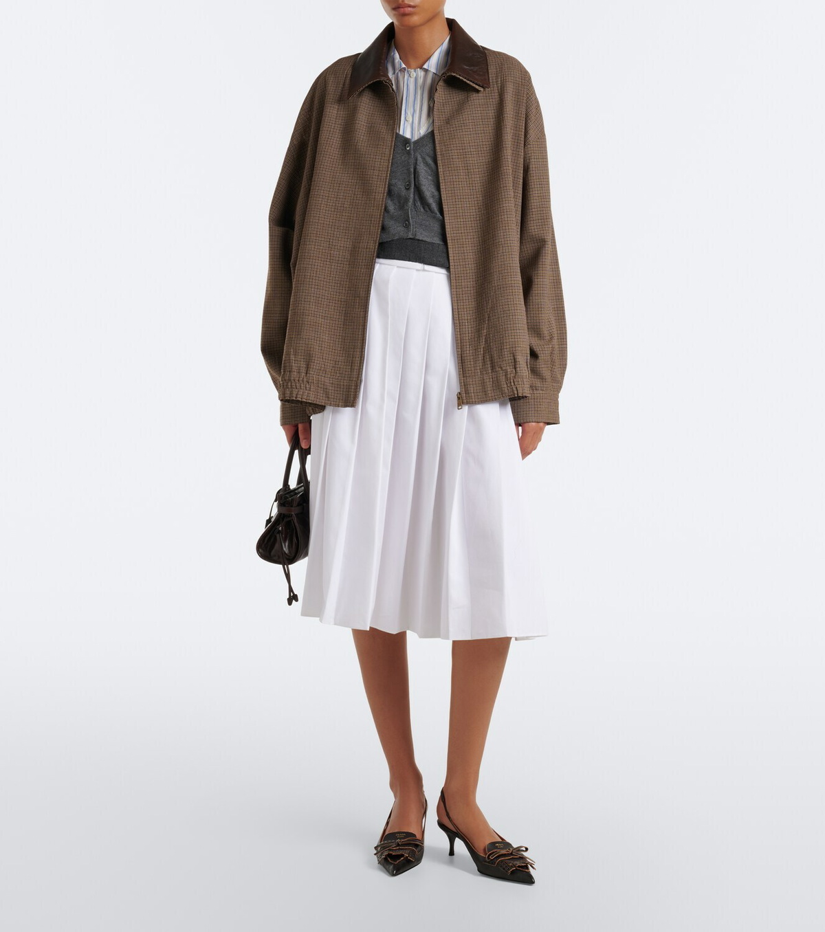 Prada Prada Bonnie Mini leather top-handle bag