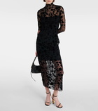 Givenchy Floral tulle midi dress