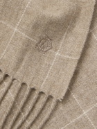 Dunhill - Fringed Checked Cashmere Scarf