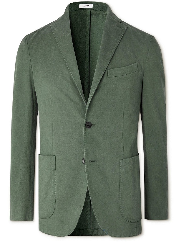 Photo: Boglioli - K-Jacket Unstructured Lyocell-Blend Twill Suit Jacket - Green