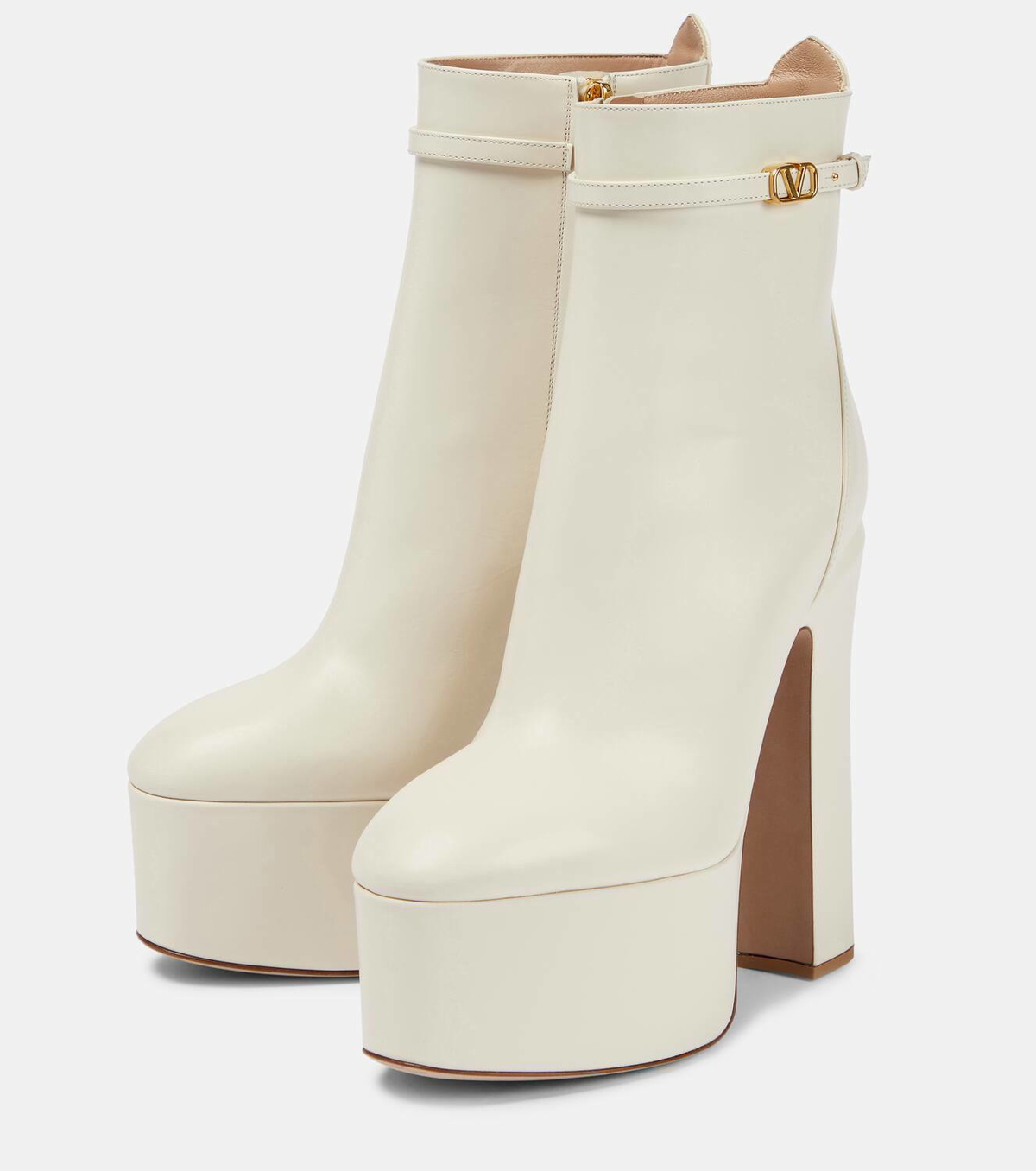 Valentino Garavani Tan-Go leather platform ankle boots