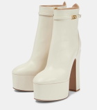 Valentino Garavani Tan-Go leather platform ankle boots