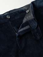 Lardini - Slim-Fit Stretch-Cotton Corduroy Suit Trousers - Blue