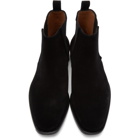 Lanvin Black Suede Chelsea Boots