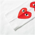 Comme des Garcons Play Women's Long Sleeve Multi Heart Logo Tee