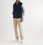 Peter Millar - Quilted Suede Gilet - Blue
