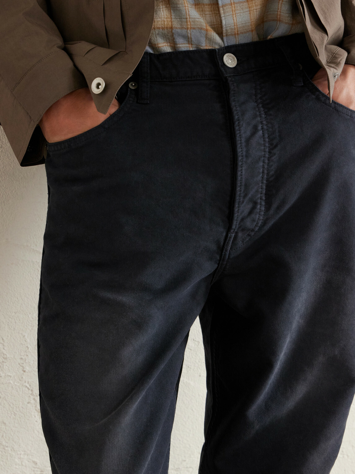Visvim - Fluxus 01 Straight-Leg Garment-Dyed Distressed Cotton-Corduroy Trousers - Black