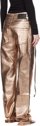 Ottolinger Brown Paint Loose-Fit Jeans