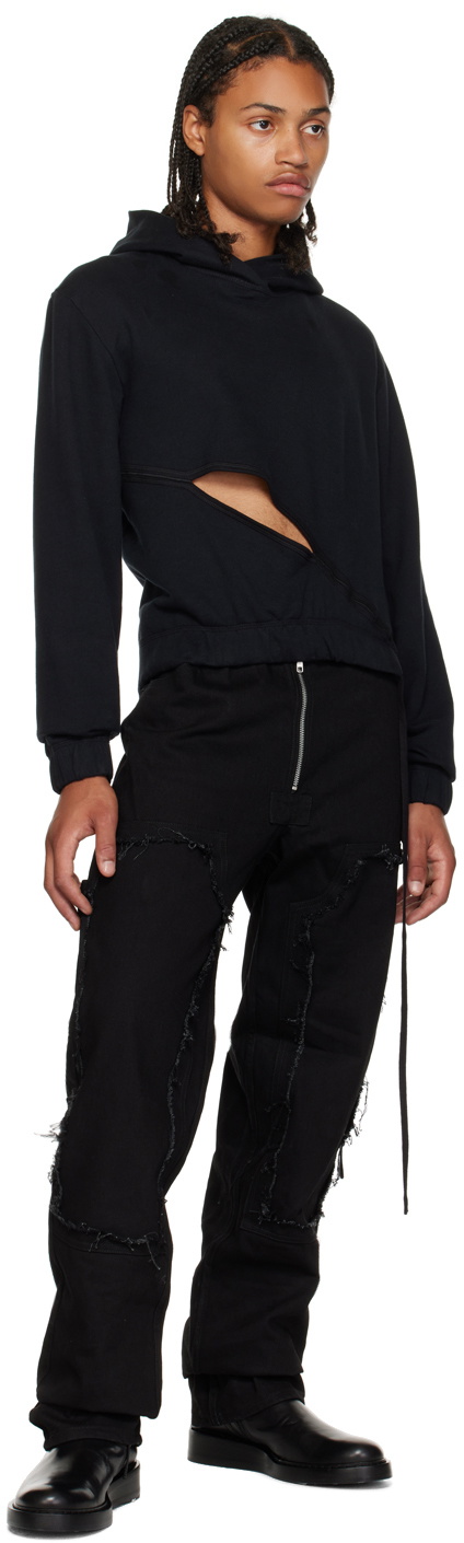 Parnell Mooney Black Frayed Knee Jeans