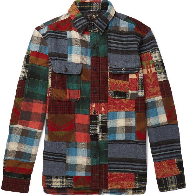 Photo: RRL - Matlock Patchwork Cotton and Wool-Blend Flannel Shirt - Men - Multi