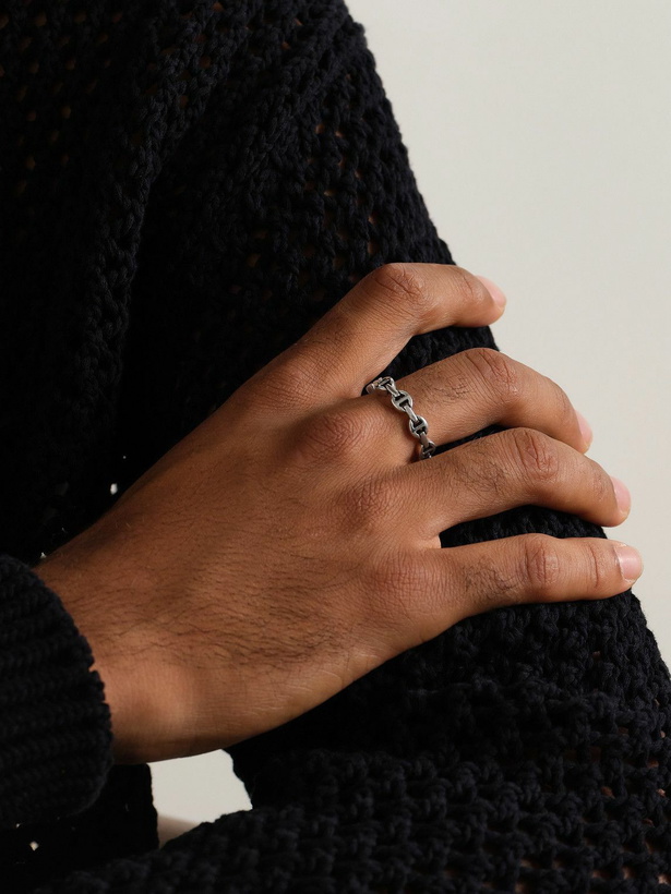 Photo: HOORSENBUHS - Dame Tri-Link Sterling Silver Ring - Silver