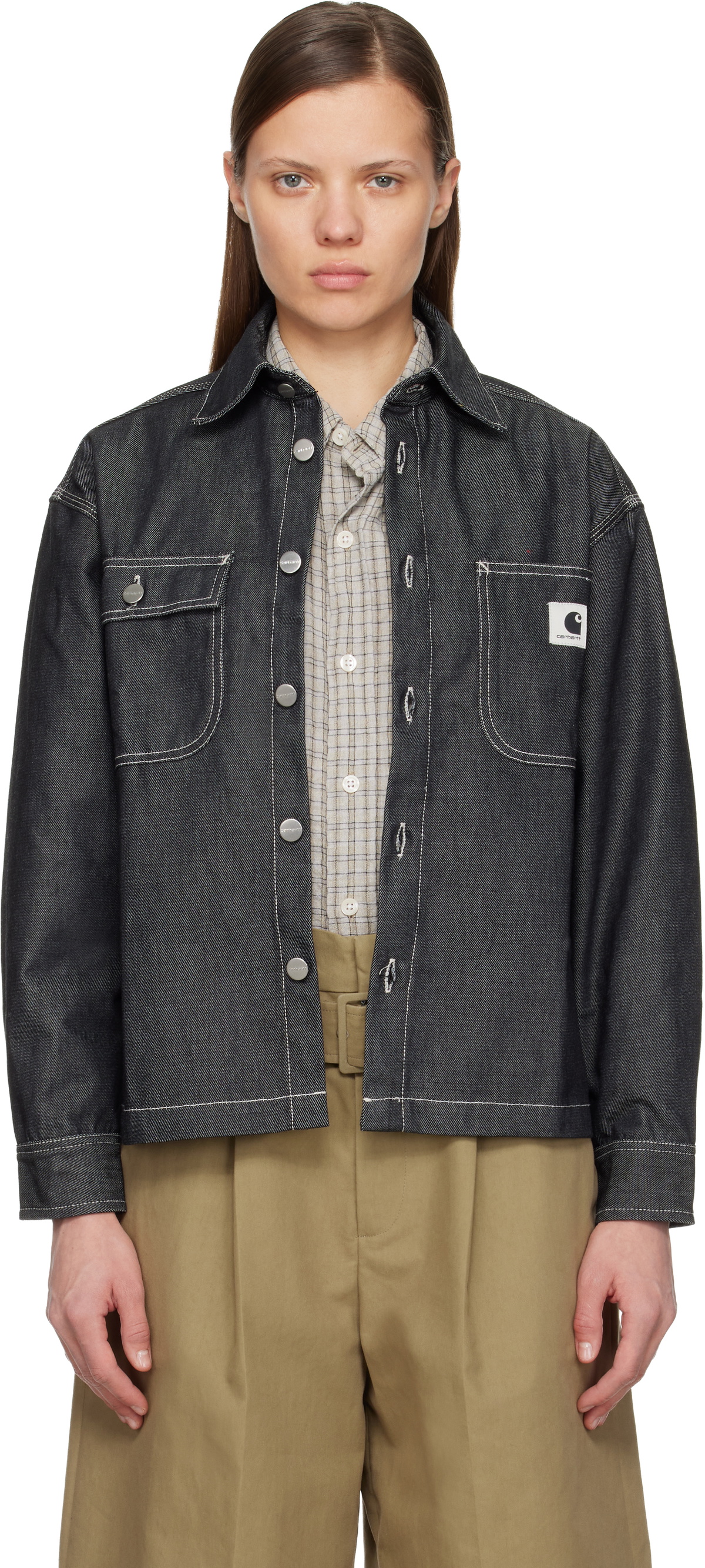 Carhartt Work In Progress Gray Louis Denim Jacket