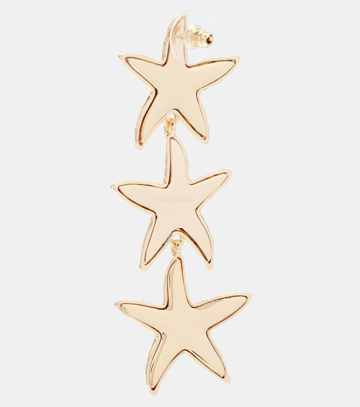 Self-Portrait 18kt gold-plated earrings