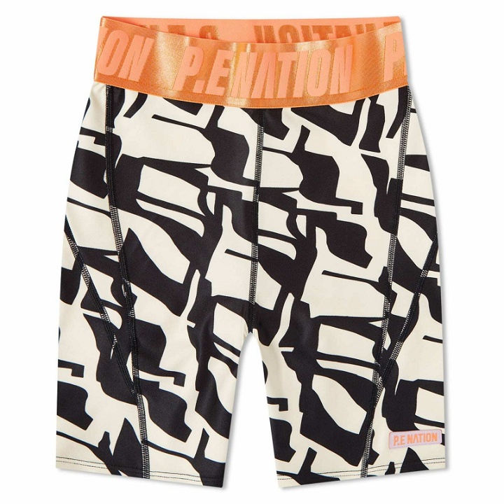 Photo: P.E Nation Women's Rockland Bike Short in Abstract Print