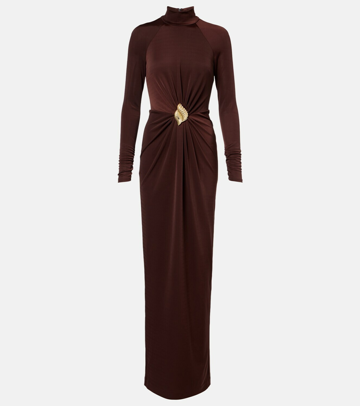 Rebecca Vallance Embellished gathered jersey gown