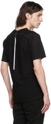 Label Under Construction Black Cotton T-Shirt