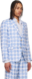 Walter Van Beirendonck Blue Sharp Blazer