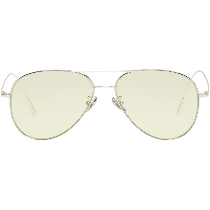 Photo: Cutler And Gross Silver and Green 1266 Sunglasses