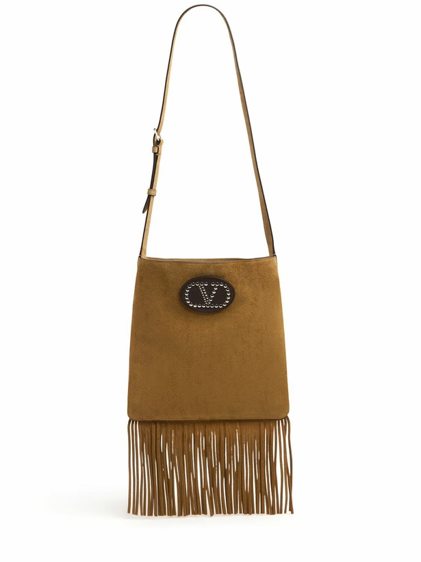 Photo: VALENTINO GARAVANI Vlogo Suede Crossbody Bag