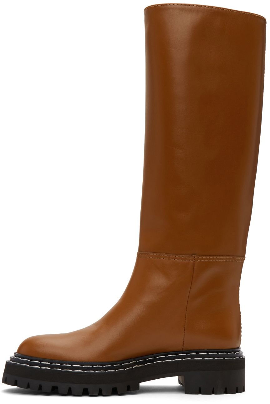 Proenza Schouler Tan Lug Sole Tall Boots Proenza Schouler