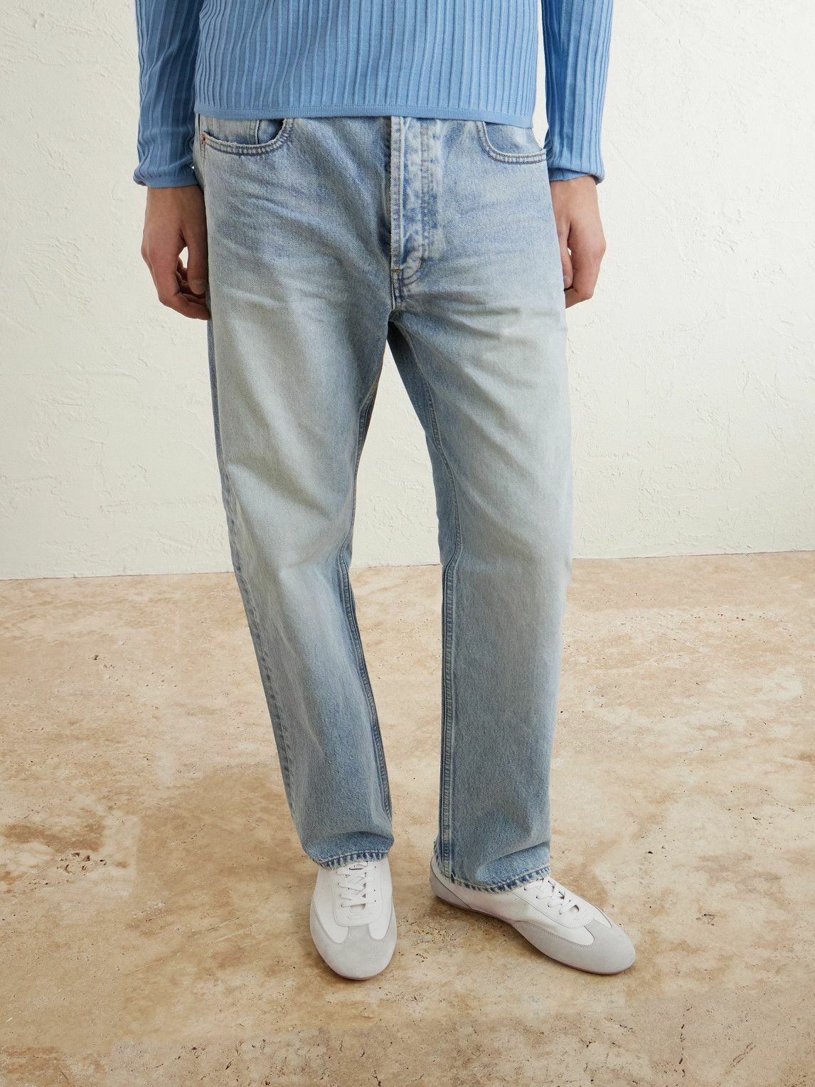 SAINT LAURENT - Lewis Suede and Full-Grain Leather Sneakers - White