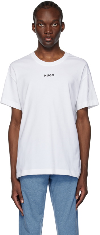 Photo: Hugo White Printed T-Shirt