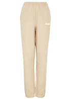 Jacquemus Le Jogging Logo Cotton Sweatpants Beige