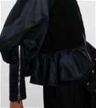 Noir Kei Ninomiya Peplum wool and technical bomber jacket