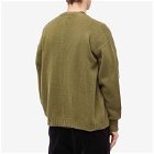 Margaret Howell Men's Boxy Cardigan in Olive Green