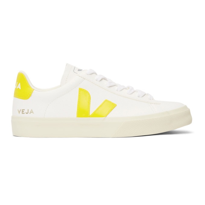 Photo: Veja White and Yellow Campo Sneakers