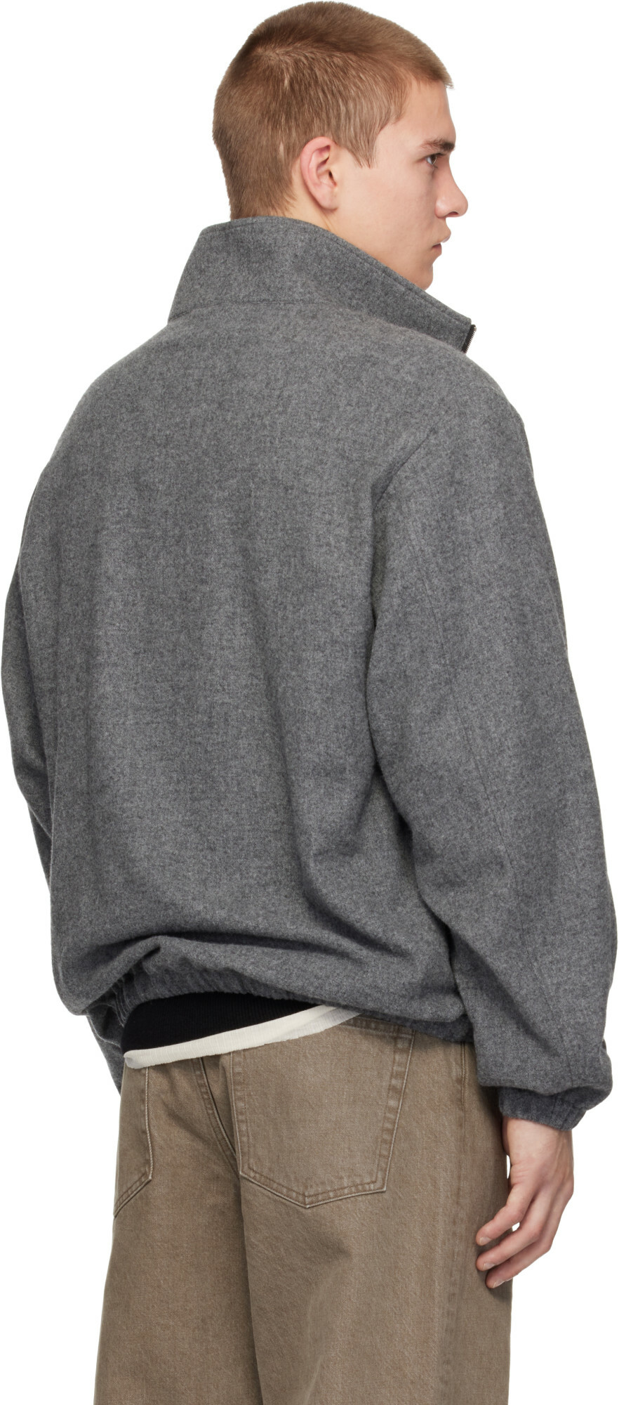 ssstein Gray Fleece Pullover Sweater