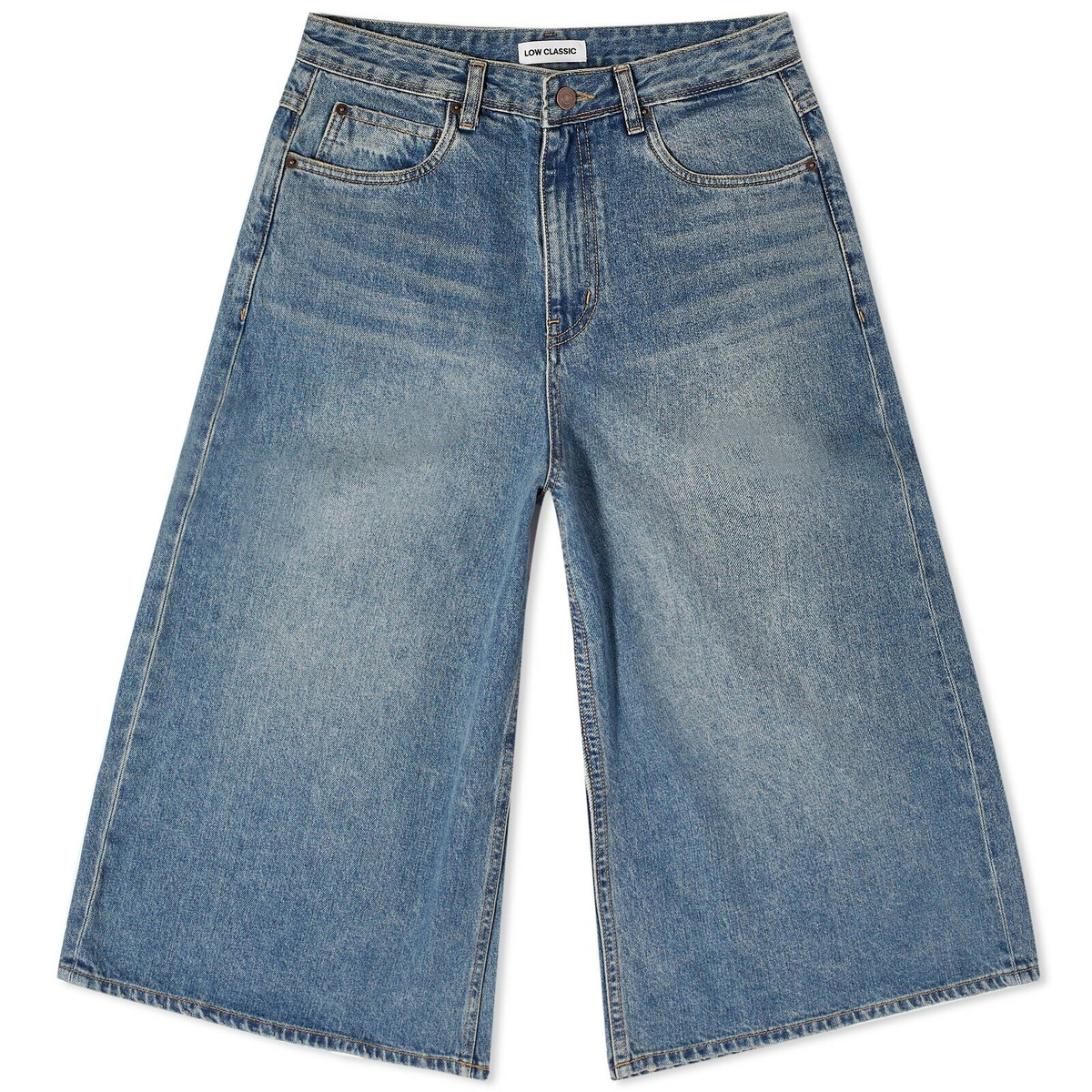 [LOW CLASSIC] / ☆ 24SS RAW EDGE DENIM MERMAID SKIRT /INDIGO LOW CLASSIC Indigo Raw Edge Denim Midi Skirt Low Classic