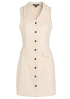 Sister Jane Bay Panelled Stretch-denim Mini Dress White