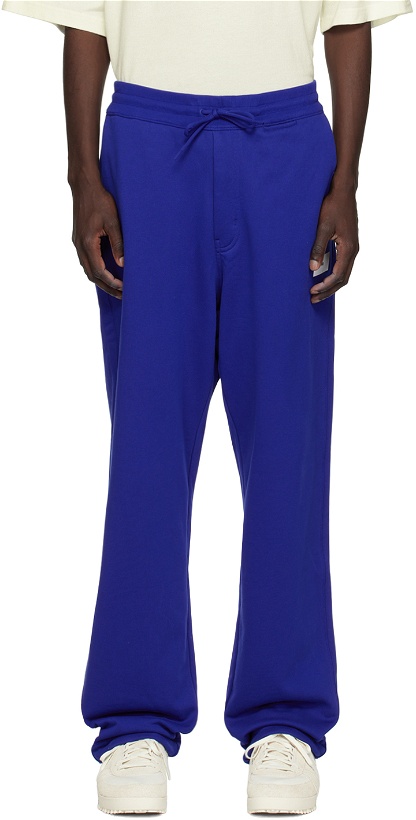 Photo: Y-3 Blue Printed Sweatpants
