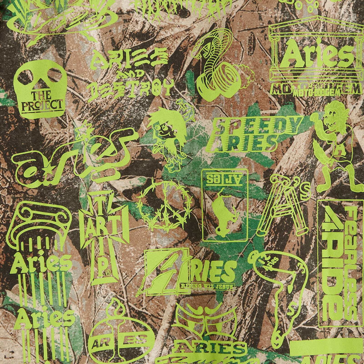 END. x Aries Moto Dodgem T-Shirt in Camo